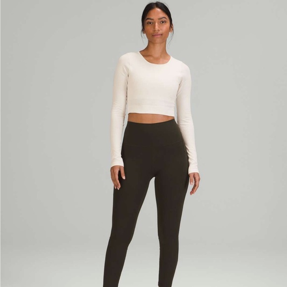 Lululemon Ebb to street long-sleeve shirt size 12 white opal - Picture 3 of 5